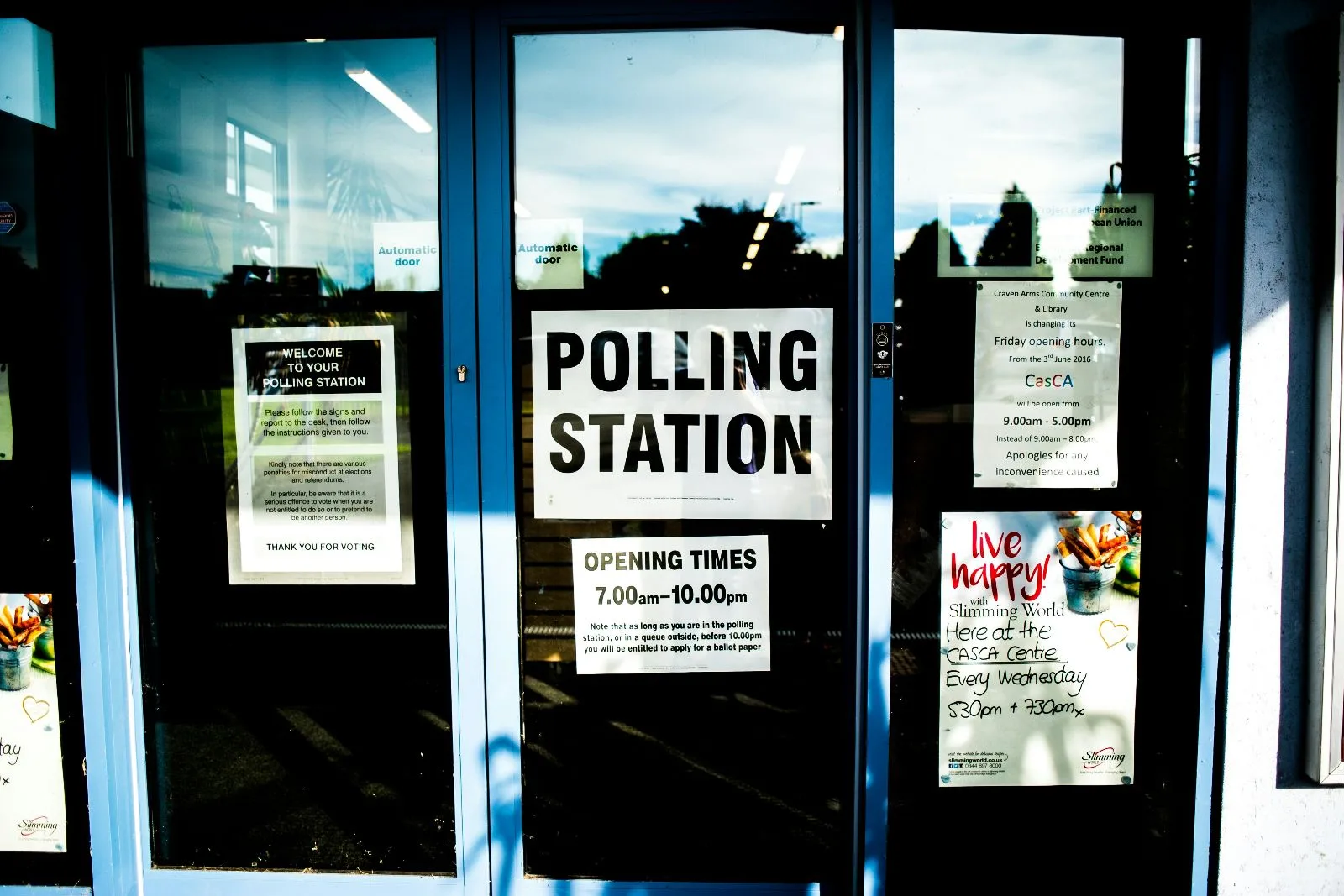 Front door of a polling station